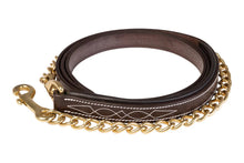 Load image into Gallery viewer, Huntley Equestrian Leather Lead with Brass Chain
