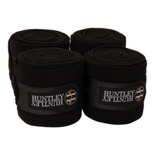 Load image into Gallery viewer, Huntley Equestrian Polo Fleece Wraps, Set of 4, Black
