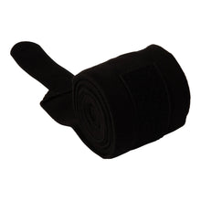 Load image into Gallery viewer, Huntley Equestrian Polo Fleece Wraps, Set of 4, Black
