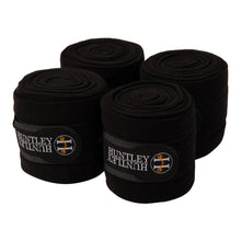 Load image into Gallery viewer, Huntley Equestrian Polo Fleece Wraps, Set of 4, Black
