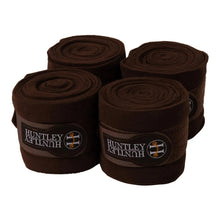 Load image into Gallery viewer, Huntley Equestrian Polo Fleece Wraps, Set of 4, Black
