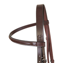 Load image into Gallery viewer, Huntley Equestrian Sedgwick Fancy Stitched Fixed Flash Noseband Bridle With Reins
