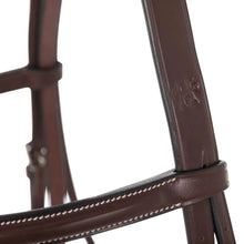 Load image into Gallery viewer, Huntley Equestrian Sedgwick Fancy Stitched Square Raised Hunter Horse Bridle with Reins
