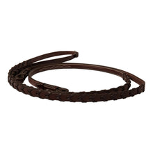 Load image into Gallery viewer, Huntley Equestrian Sedgwick Fancy Stitched Square Raised Laced Reins
