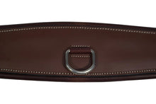 Load image into Gallery viewer, Huntley Equestrian Sedgwick Leather Fancy Stitched Padded Leather Contour Shaped Girth with Double End Elastic
