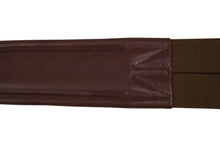 Load image into Gallery viewer, Huntley Equestrian Sedgwick Leather Fancy Stitched Padded Leather Contour Shaped Girth with Double End Elastic
