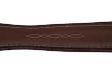 Load image into Gallery viewer, Huntley Equestrian Sedgwick Leather Fancy Stitched Padded Leather Contour Shaped Girth with Double End Elastic
