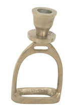 Load image into Gallery viewer, Huntley Equestrian Stirrup Candle Stick Holders, Silver set of 2
