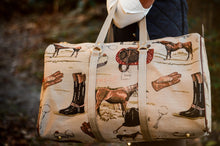 Load image into Gallery viewer, Huntley Equestrian Tapestry Duffle Bag-English Design
