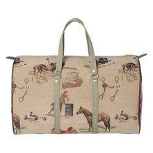Load image into Gallery viewer, Huntley Equestrian Tapestry Duffle Bag-Western Design
