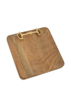 Load image into Gallery viewer, Huntley Equestrian Wooden Square Tray with Gold Bit
