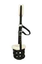 Load image into Gallery viewer, Huntley Fleece Padded Nylon Grazing Muzzle, Black
