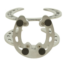 Load image into Gallery viewer, Huntley Horseshoe Napkin Holder, Aluminum Silver Finish
