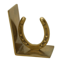 Load image into Gallery viewer, Huntley Horse shoe Bookends, Pair, Brass Antique Finish
