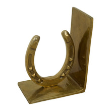 Load image into Gallery viewer, Huntley Horse shoe Bookends, Pair, Brass Antique Finish
