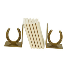 Load image into Gallery viewer, Huntley Horse shoe Bookends, Pair, Brass Antique Finish
