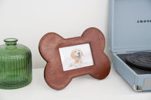 Load image into Gallery viewer, Huntley Pet Leather Bone Shaped Picture Frame, 4x6
