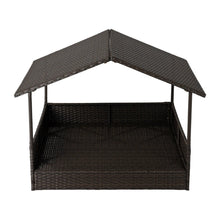 Load image into Gallery viewer, Huntley Pet Rattan Wicker Indoor Outdoor Cabana Raised Pet Bed
