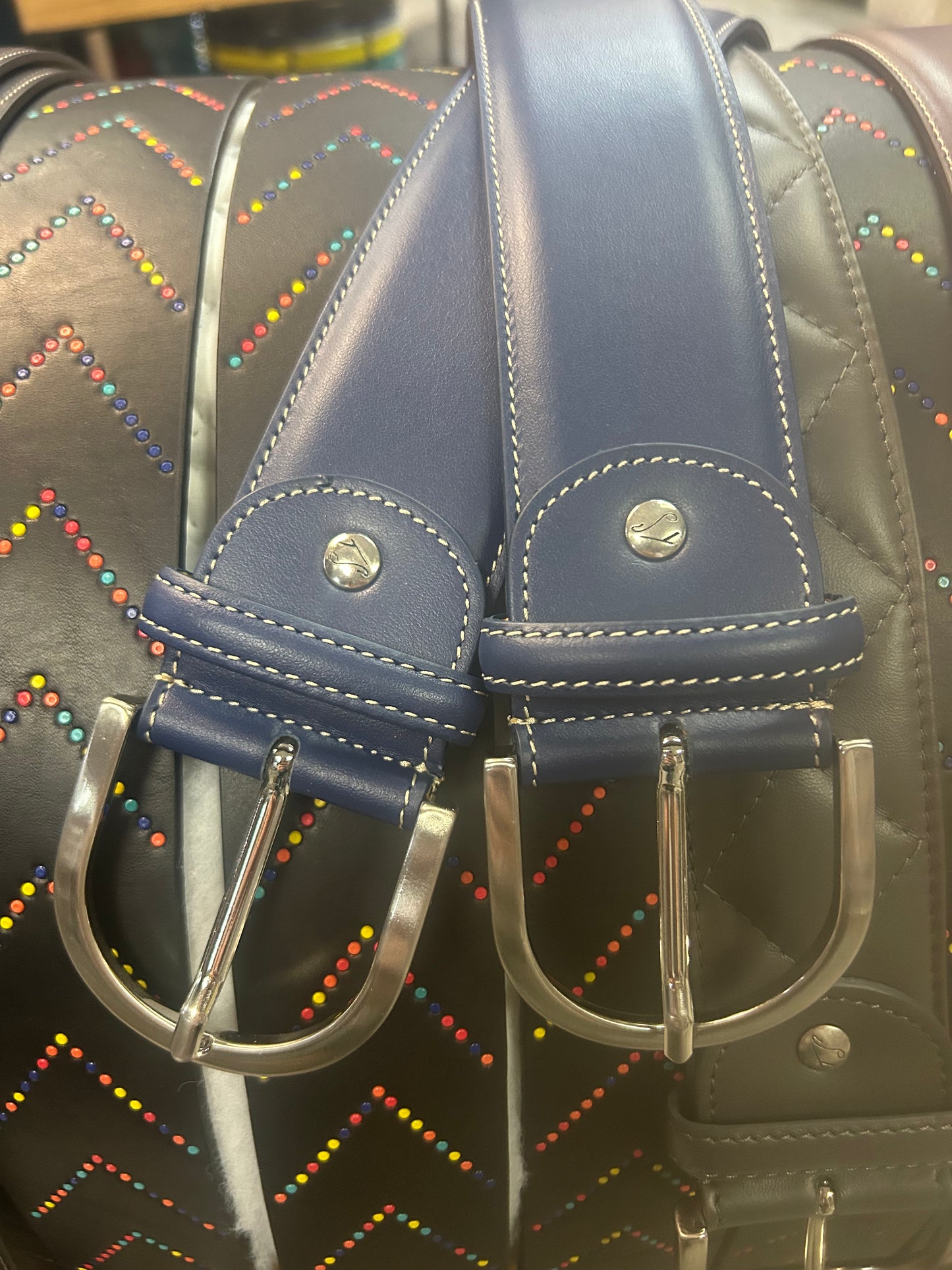 T.S. Leather Contrast Belt