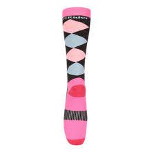 Load image into Gallery viewer, TuffRider NEON WINTER ARGYLE SOCKS
