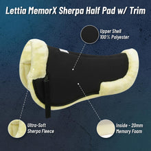 Load image into Gallery viewer, Lettia MemorX Sherpa Half Pad w/ Trim
