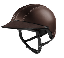 Load image into Gallery viewer, Egide Mocha Leather Helmet
