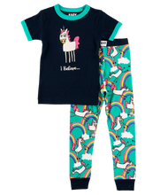 Load image into Gallery viewer, 🎁I Believe Unicorn Kid's Short Sleeve PJ Set
