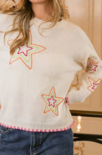 Load image into Gallery viewer, Star Embroidered Sweater
