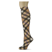 Load image into Gallery viewer, Bias Plaid Tweener Knee Highs
