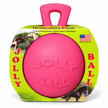 Load image into Gallery viewer, Pink 10-inch Horsemen’s Pride Jolly Ball, product photo on white background
