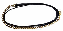 Load image into Gallery viewer, Henri de Rivel Pro Collection Leather Lead with 24" Solid Brass Chain
