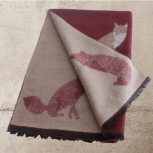 Load image into Gallery viewer, 🎁Tallyho Mr Fox Soft Winter Scarf Shawl
