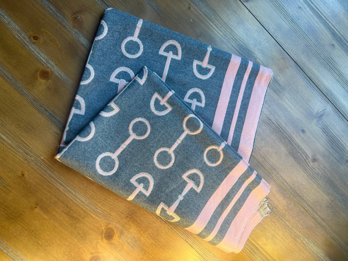 Equestrian Snaffle Bit Horse Design Winter Scarf Wrap