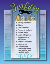 Load image into Gallery viewer, Horse Funny Birthday Card: Wish List

