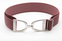 Load image into Gallery viewer, Berry - 1.5" Silver Stirrup Elastic Belt
