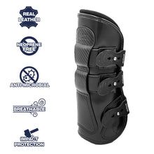 Load image into Gallery viewer, Estrella' Carbon Leather Tendon Boots
