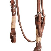 Load image into Gallery viewer, DS26 Cashel Rawhide Trim Browband Headstall
