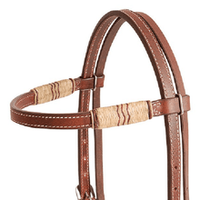 Load image into Gallery viewer, DS26 Cashel Rawhide Trim Browband Headstall
