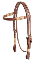 Load image into Gallery viewer, DS26 Cashel Rawhide Trim Browband Headstall
