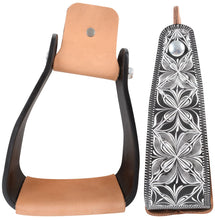 Load image into Gallery viewer, DS26 Cashel Slanted Engraved Stirrups
