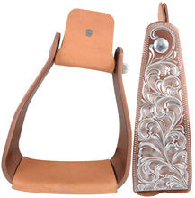 Load image into Gallery viewer, DS26 Cashel Slanted Engraved Stirrups
