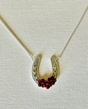 Load image into Gallery viewer, Horseshoe with Roses/Arabian horse lovers Necklace
