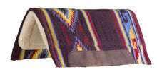 Load image into Gallery viewer, Wool Blend Blanket Top Saddle Pad with Wear Leathers
