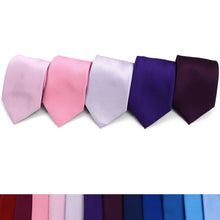 Load image into Gallery viewer, Boys Solid Micro Fiber Poly Woven tie: White
