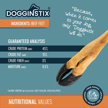 Load image into Gallery viewer, DS26 Dogginstix Beef Foot Dog Chew – Four Treats in One, Ideal for Small to Medium Dogs
