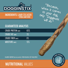 Load image into Gallery viewer, DS26 Dogginstix Braided Lamb Collagen Barbell Dog Chew – Natural, Grass-Fed, Low Fat Treat
