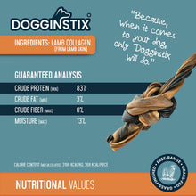 Load image into Gallery viewer, DS26 Dogginstix Braided Lamb Collagen Double Knot Dog Chew – Natural, Grass-Fed, Low Fat Treat
