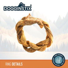 Load image into Gallery viewer, DS26 Dogginstix Braided Lamb Collagen Ring Chew Dog Treat – Natural, Grass-Fed, Low Fat
