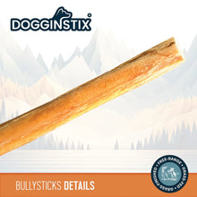 Load image into Gallery viewer, DS26 Dogginstix Bully Stick Dog Chew, All-Natural, Grass-Fed Beef, Odor-Free
