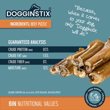 Load image into Gallery viewer, DS26 Dogginstix Bully Stick Dog Chew, All-Natural, Grass-Fed Beef, Odor-Free
